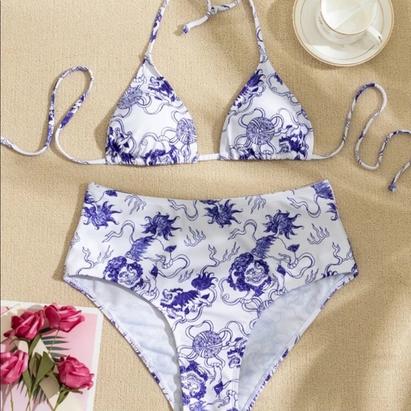 SHEIN Other - Dragon pattern graphic bikini swimsuit size XL